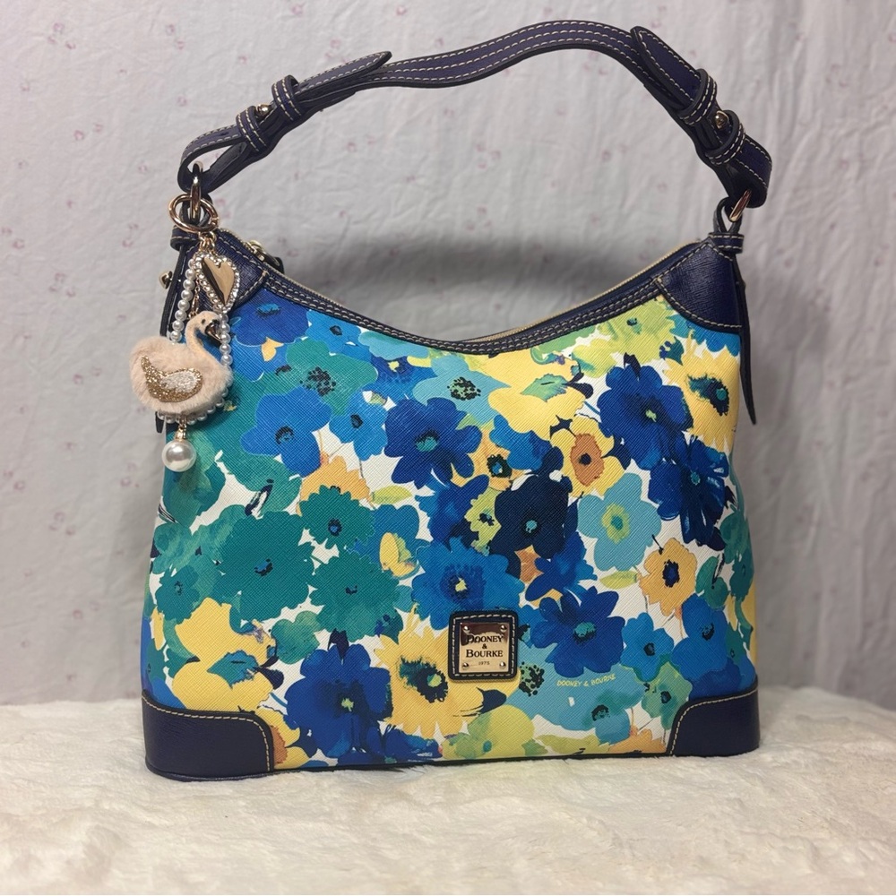 Dooney & Bourke Somerset Watercolor Floral Shoulder Hobo Bag🧚